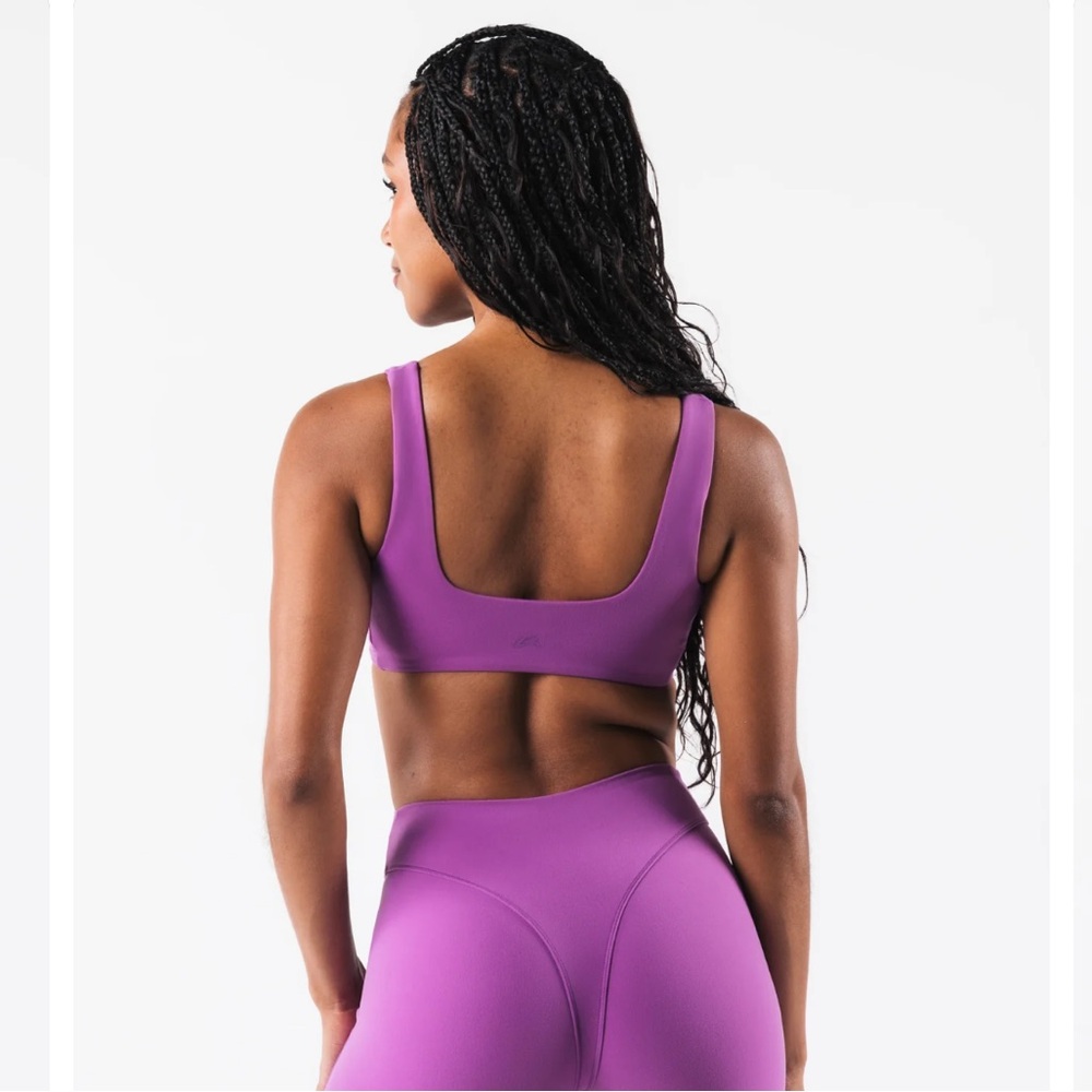Alphalete Purple Scoop-Back Crop Top